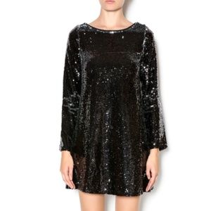 Long Sleeve Sequin Dress